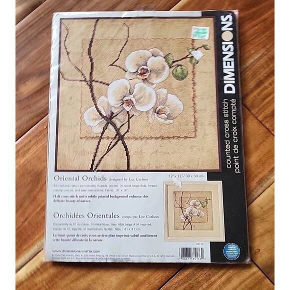 Dimensions Counted Cross Stitch Kit 35176 Oriental Orchids NEW - Picture 1 of 2